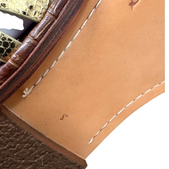 NEW Sam Edelman Gibbs Metallic Gold Gladiator Toe Ring Sandals - Picture 2 of 9